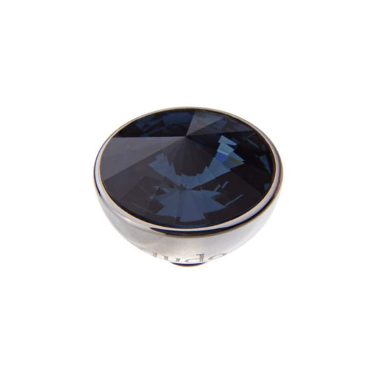 Qudo Steel montana swarovski 11.5mm bottone ring top Ring Topper Qudo Composable Rings   