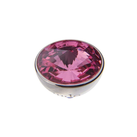 Qudo Steel rose swarovski 11.5mm bottone ring top 627734 Ring Topper Qudo Composable Rings   