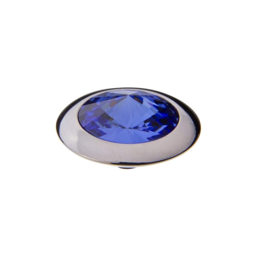 Qudo Steel sapphire swarovski 16mm tondo ring top Ring Topper Qudo Composable Rings   