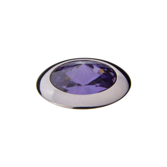 Qudo Steel tanzanite swarovski 16mm tondo ring top Ring Topper Qudo Composable Rings   