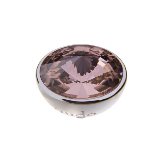 Qudo Steel vintage rose swarovski 13mm bottone ring top Ring Topper Qudo Composable Rings   
