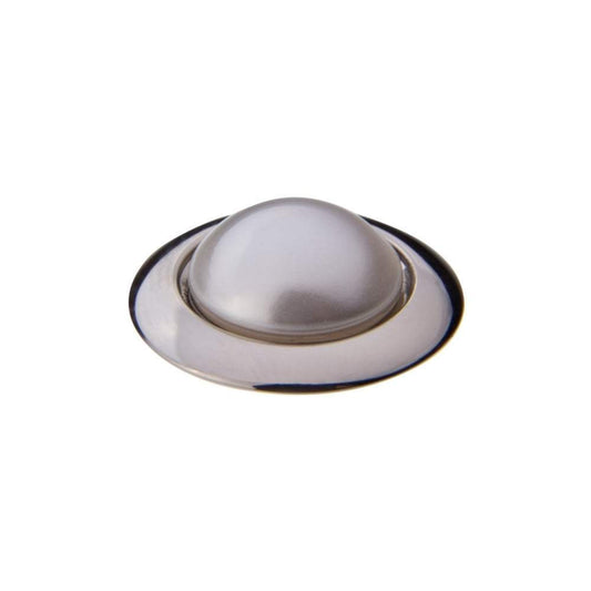Qudo Steel white pearl 16mm tondo ring top 629677 Ring Qudo Composable Rings   