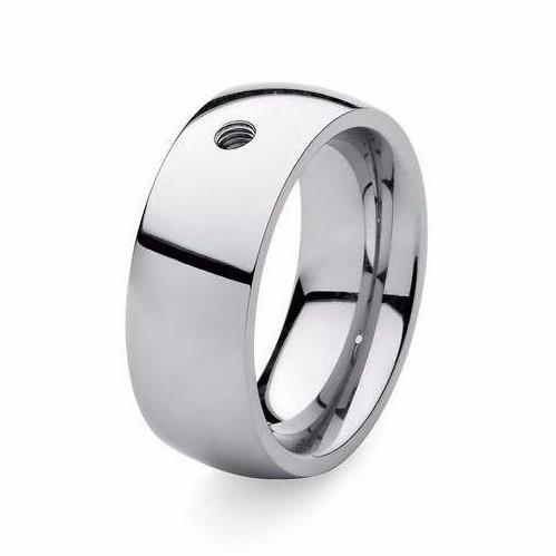 Qudo Steel wide interchangable ring band Ring Qudo Composable Rings   