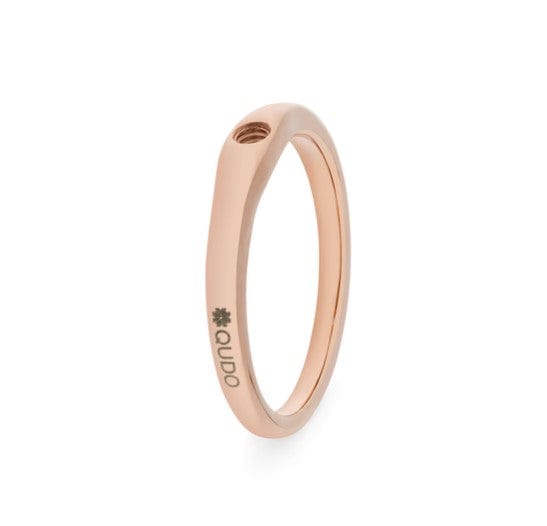 Qudo fine rose gold plated steel ring - remaining sizes in sale Ring Qudo Composable Rings