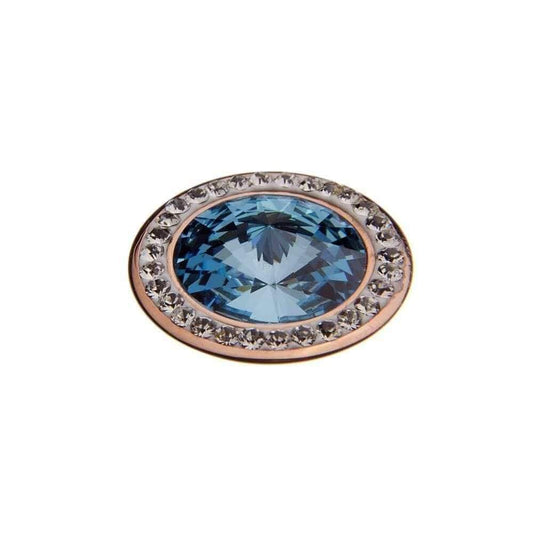 Qudo rose gold turquoise swarovski/CZ 16mm deluxe ring top 647615 Ring Topper Qudo Composable Rings   