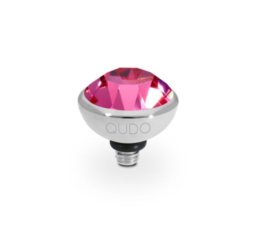 Qudo Steel rose swarovski 10mm bottone ring top Ring Topper Qudo Composable Rings   