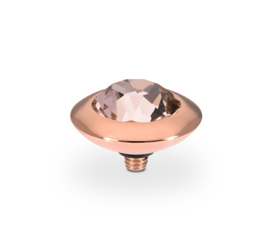 Qudo rose gold vintage rose swarovski 13mm tondo ring top Ring Topper Qudo Composable Rings   