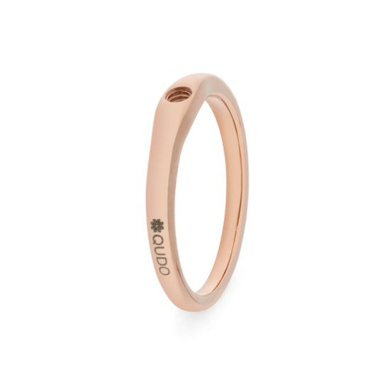 Qudo fine rose gold plated steel ring - all sizes Ring Qudo Composable Rings   