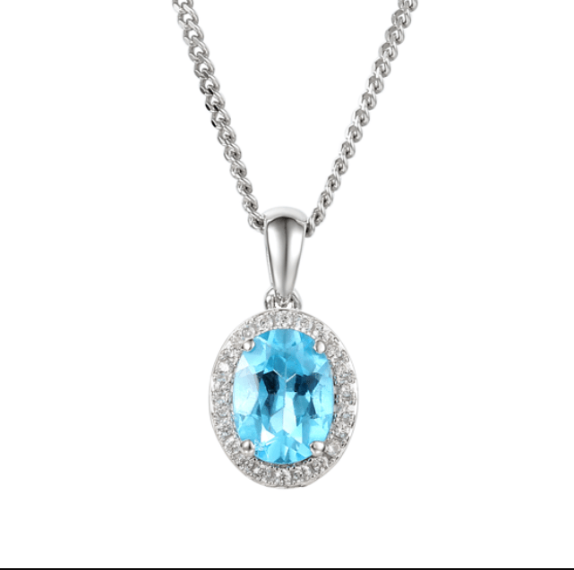 Regal blue halo pendant Pendant Amore