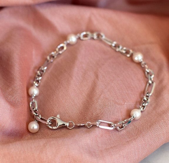 Revival Astoria Figaro Pearl Chain Link Bracelet Bracelets kit heath