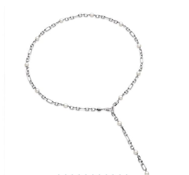 Revival Astoria Figaro Pearl Chain Link Multi Wear Station Necklace Necklaces Kit Heath