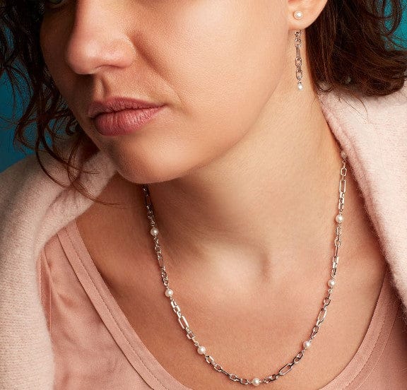 Revival Astoria Figaro Pearl Chain Link Multi Wear Station Necklace Necklaces Kit Heath