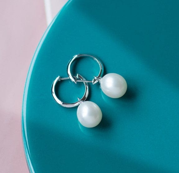 Revival Astoria Pearl Drop Hoop Earrings Earrings Kit Heath