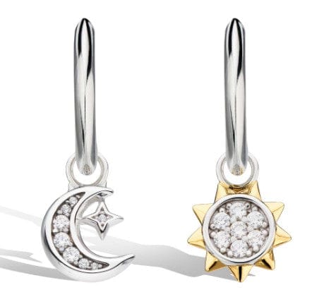 Revival Céleste Sun & Crescent Moon Hoop Earrings Earrings Kit Heath