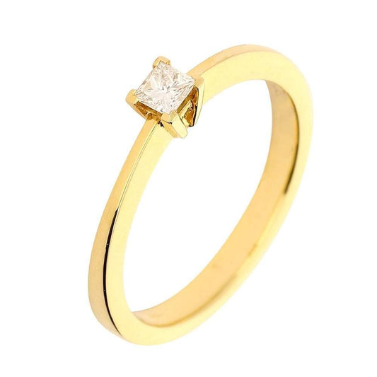 18ct Gold princess cut  0.15ct diamond ring Ring Rock Lobster   