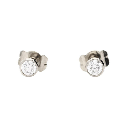 18ct white gold 0.36ct certified diamond stud earrings Earrings Domino   