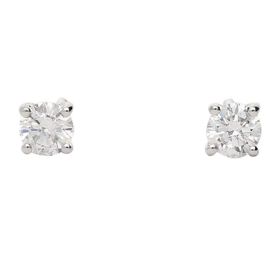 18ct white gold 0.50ct diamond four claw stud earrings Earrings Rock Lobster   