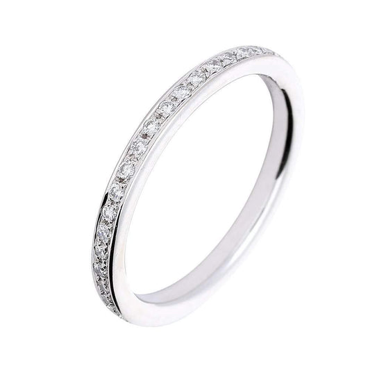 18ct white gold and diamond grain set full eternity ring Ring Not specified   