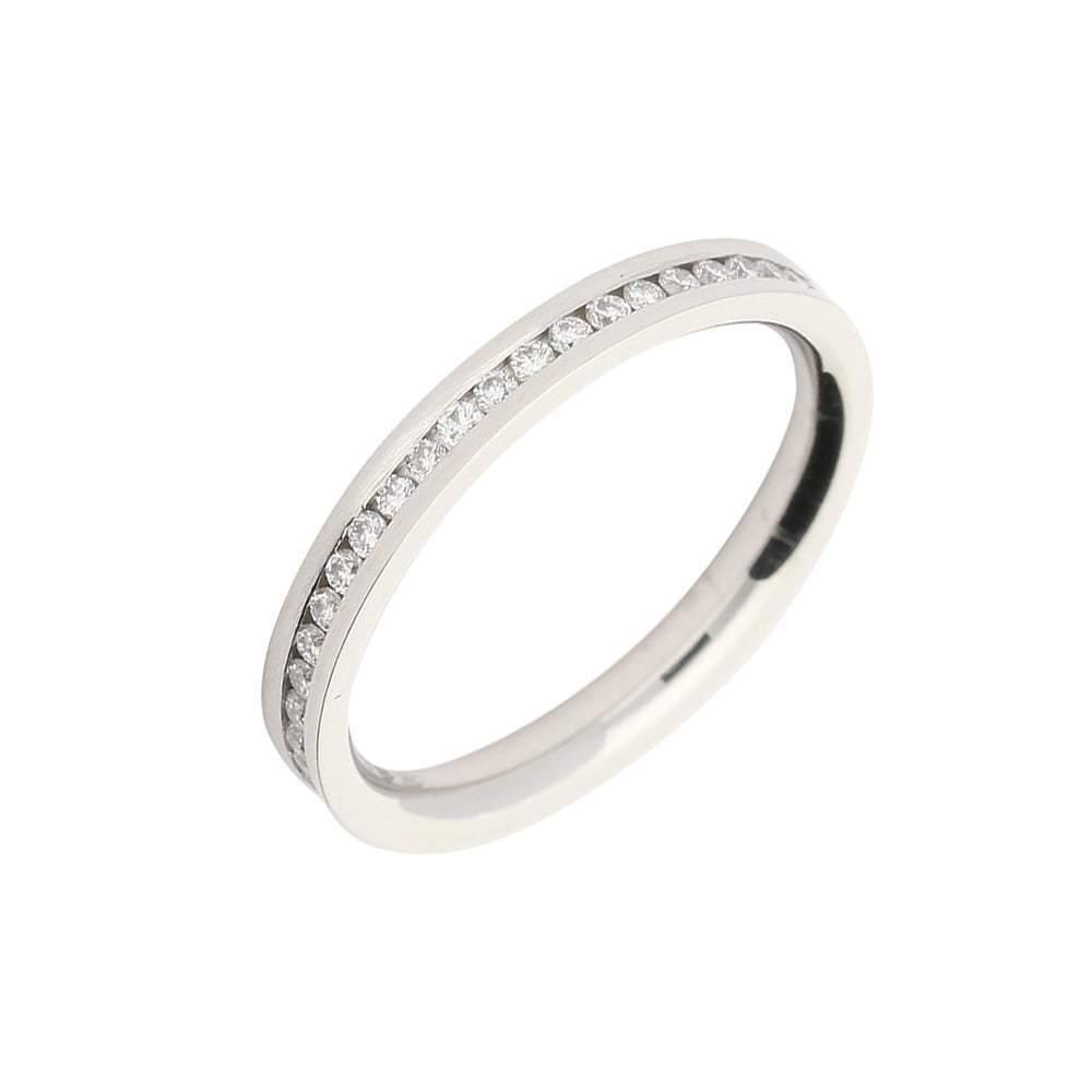 18ct white gold 0.41ct diamond channel set full eternity ring Ring Domino   