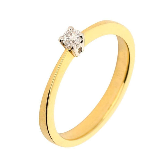 18ct yellow gold four claw 0.10ct diamond ring Ring Rock Lobster   