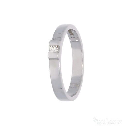 9ct White Gold 0.05ct Brilliant Diamond ring Ring Rock Lobster   