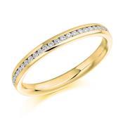 Diamond 0.15ct channel set half eternity ring Ring Rock Lobster 18ct yellow gold *  