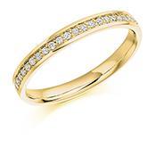 Diamond 0.17ct half eternity ring Ring Gemex 18ct yellow gold *  