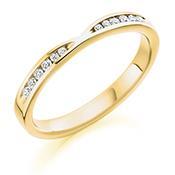 Diamond 0.18ct shaped 1/2 eternity ring Ring Rock Lobster 18ct yellow gold *  