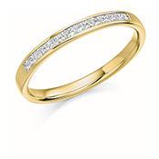 Diamond 0.20ct channel set 1/2 eternity ring Ring Gemex 18ct yellow gold *  