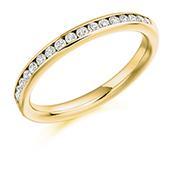 Diamond 0.33ct channel set 1/2 eternity ring Ring Gemex 18ct yellow gold *  
