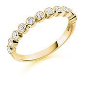 Diamond 0.50ct rubover half eternity band Ring Rock Lobster 18ct yellow gold *  