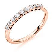 Diamond brilliant claw set 0.33ct 1/2 eternity ring Ring Rock Lobster 18ct rose gold *  