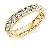 Diamond channel set brilliant 1.0ct 1/2 eternity ring Ring Rock Lobster 18ct yellow gold *  
