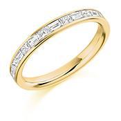 Diamond channel set mixed cut 0.60ct half eternity band Ring Rock Lobster 18ct yellow gold *  