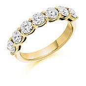 Diamond claw set 1.50ct 1/2 eternity ring Ring Rock Lobster 18ct yellow gold *  