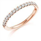 Diamond micro claw set brilliant 0.33ct half eternity ring Ring Rock Lobster 18ct rose gold *  