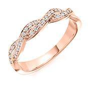 Diamond woven 1/2 eternity band Ring Rock Lobster 18ct rose gold *  