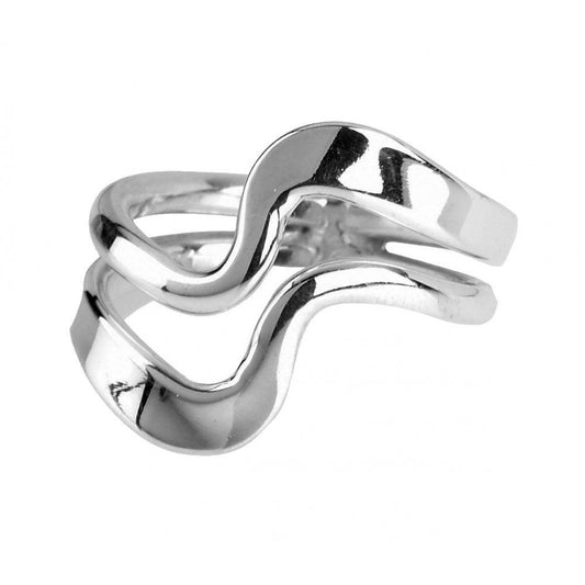 Elegant wide S shape double wave ring Ring Tianguis Jackson   