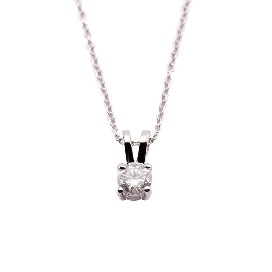 18ct white gold 0.25ct diamond solitaire necklace Pendant Rock Lobster   
