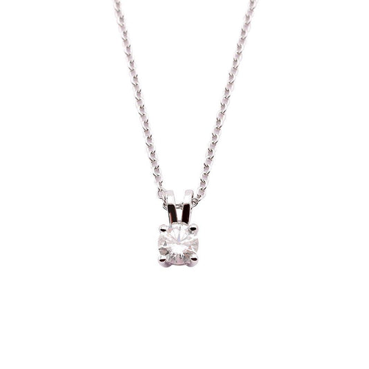 18ct white gold 0.35ct diamond four claw pendant Pendant Rock Lobster   