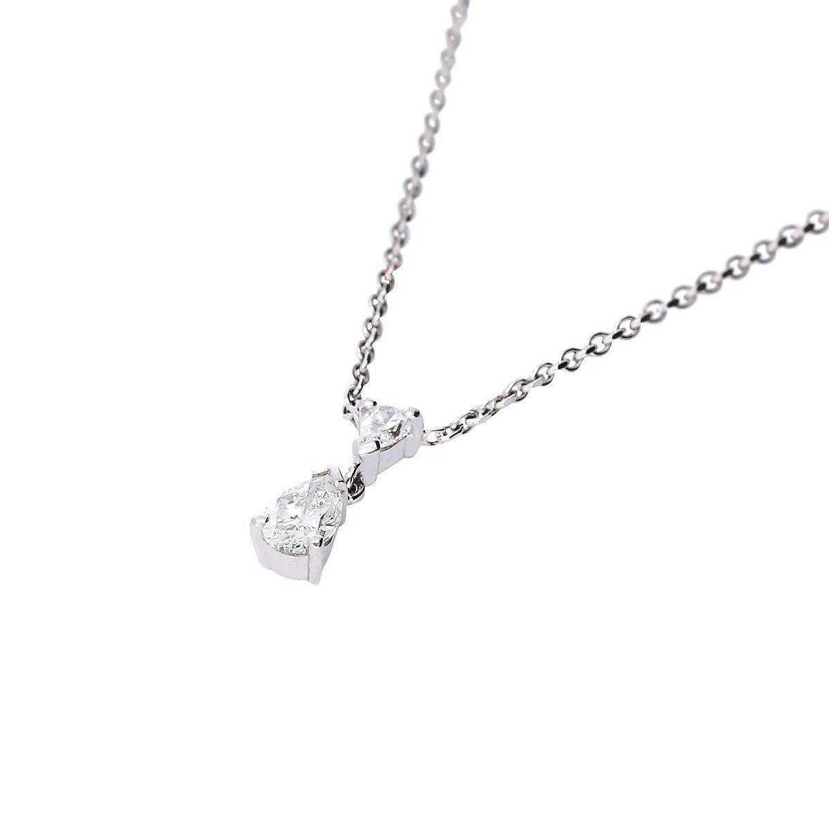 18ct white gold pear shaped diamond necklace Neckwear Rock Lobster   