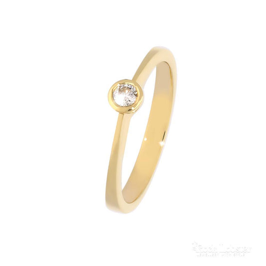 18ct yellow gold 0.10ct natural diamond ring GSI Ring Rock Lobster   