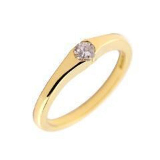 18ct Yellow Gold 0.17ct natural diamond ring Ring Rock Lobster   