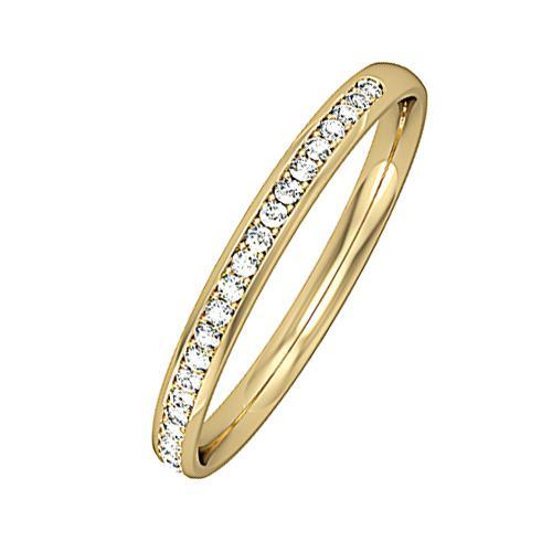 18ct yellow gold diamond 0.09ct half eternity ring Ring Rock Lobster   