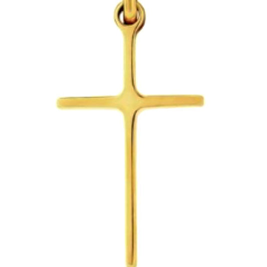 9ct yellow solid gold cross Pendant Stubbs   