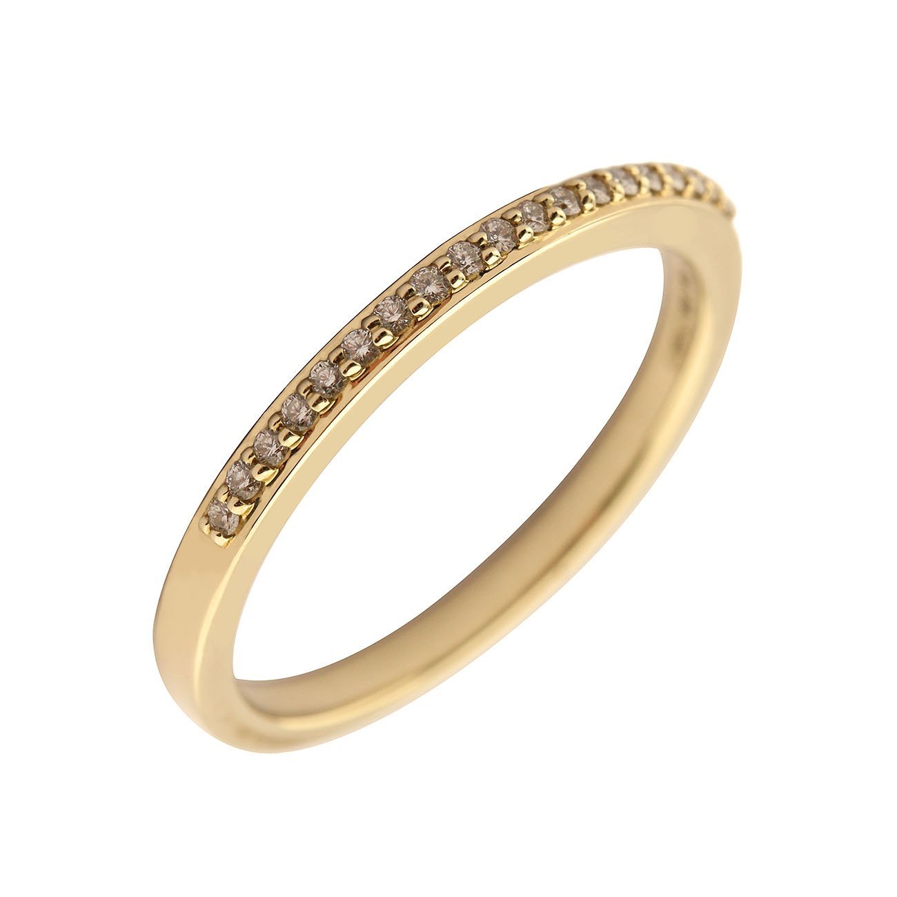 9ct yellow gold 0.08ct diamond half eternity ring Ring Rock Lobster   
