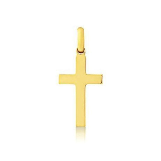 9ct yellow gold solid plain cross Pendant Rock Lobster   
