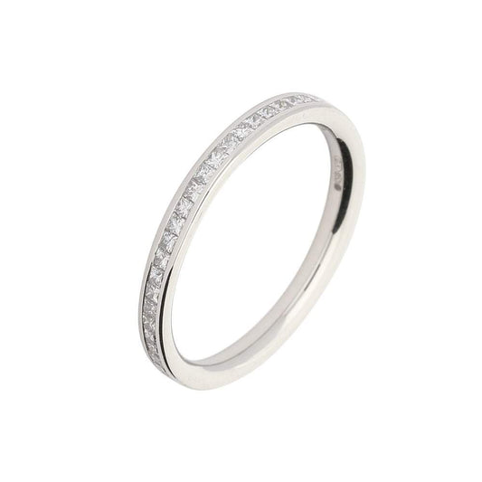 Platinum princess 0.30ct diamond half eternity ring Ring Rock Lobster   