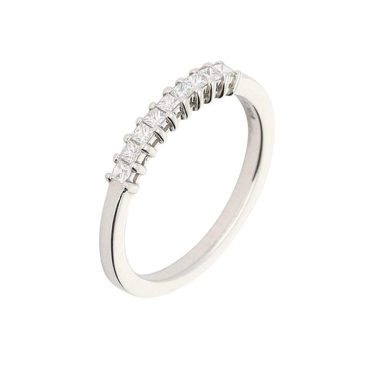 Platinum princess certified diamond half eternity ring Ring Rock Lobster   