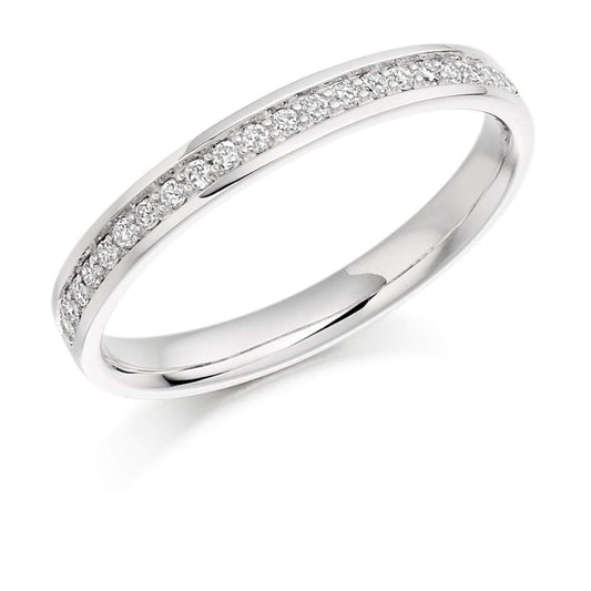 Diamond 0.17ct half eternity ring Ring Rock Lobster 18ct white gold *  